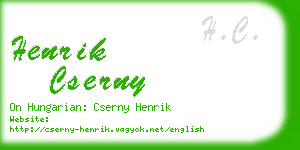 henrik cserny business card